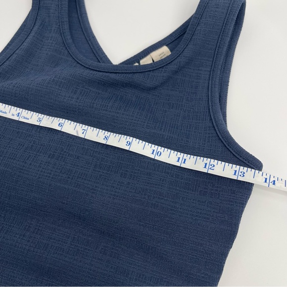 Roxy Good Keepsake Blue Crop Top Criss Cross Back Sporty Chic Surfer Athleisure - Picture 6 of 14